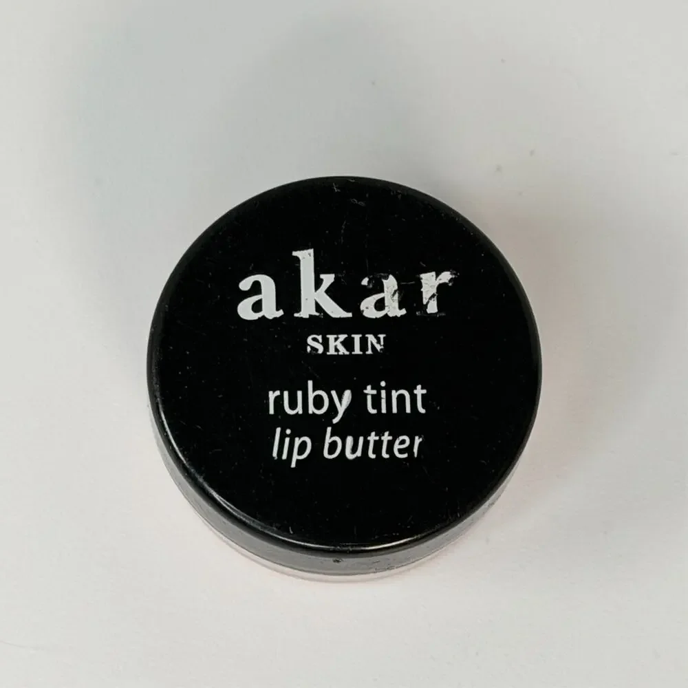 Akar Skin Ruby Tint Lip Butter Balm Red Nourish Hydrate Travel .1 oz 3g New
